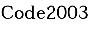 Code2003.ttf字体转换器图片