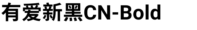 有爱新黑CN-Bold.ttf字体转换器图片